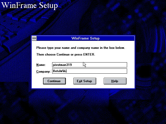 文件:CitrixWinFrame-1.80.403-SetupGUI1st.png