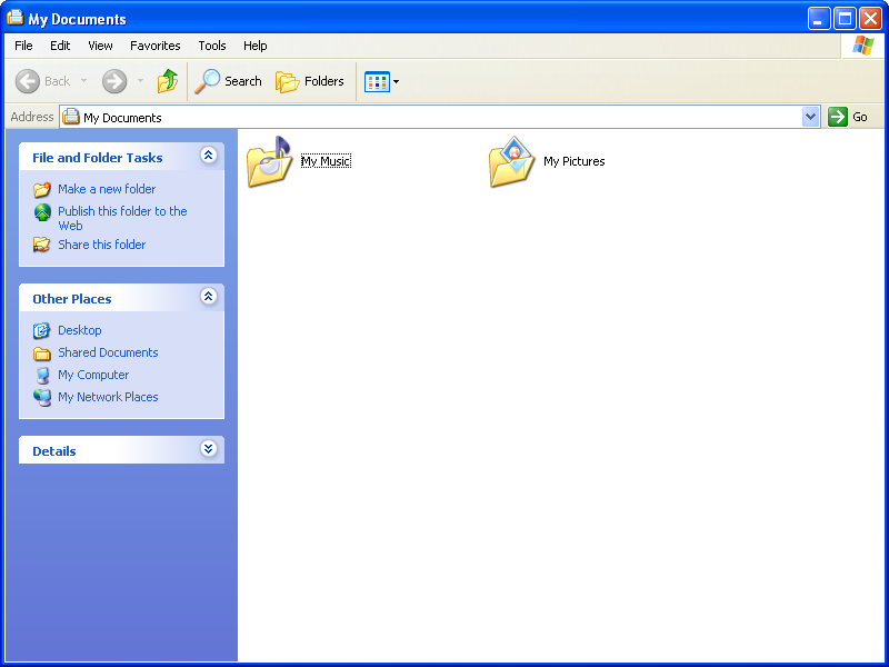 文件:WindowsXP-5.1.2525-MyDocuments.png