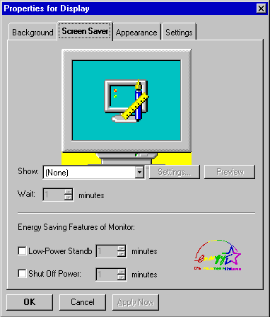 文件:Windows95-4.0.89e-ScreensaverSettings.png