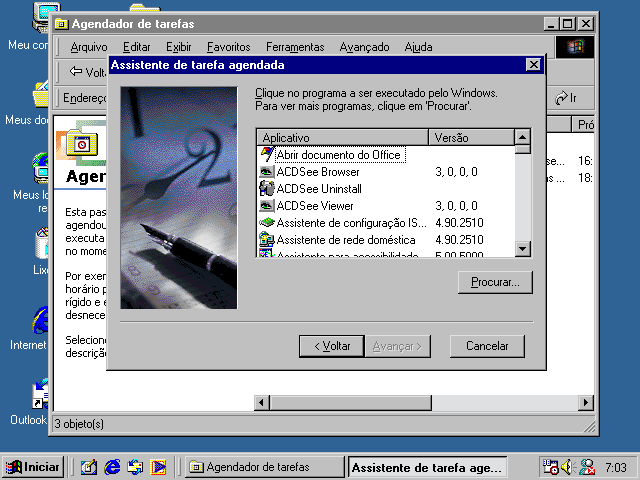 文件:Windows Me-4.9.2510-Brazilian-Assistente de tarefa agendada-Mockup.png