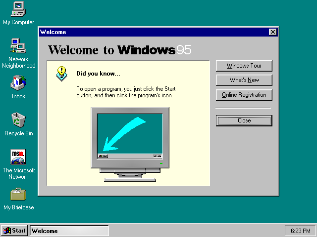 文件:Windows95-4.00.474-FirstStart.png