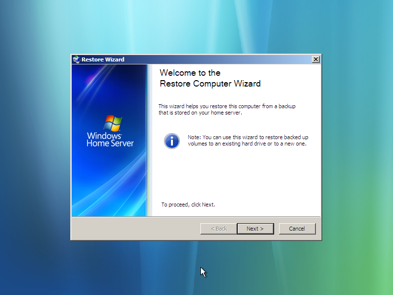 文件:WindowsHomeServer-6.0.1500.0-ClientRestoreCD-RestoreWizard.png