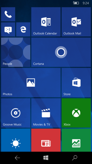 Windows 10 Mobile-10.0.15163.1000-Start Screen.png