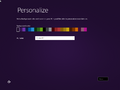 Personalization page of the Metro OOBE