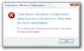 Windows Collaboration 错误