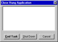 Windows 95 Build 89e 中的 Close Hung Application