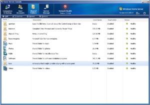 WindowsHomeServer-6.0.1301.0-Dashboard-SharedFolders.png
