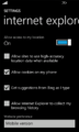 Internet Explorer settings