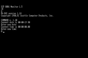 86-DOS 1.14 First Boot.png