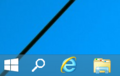 Taskbar with search button enabled