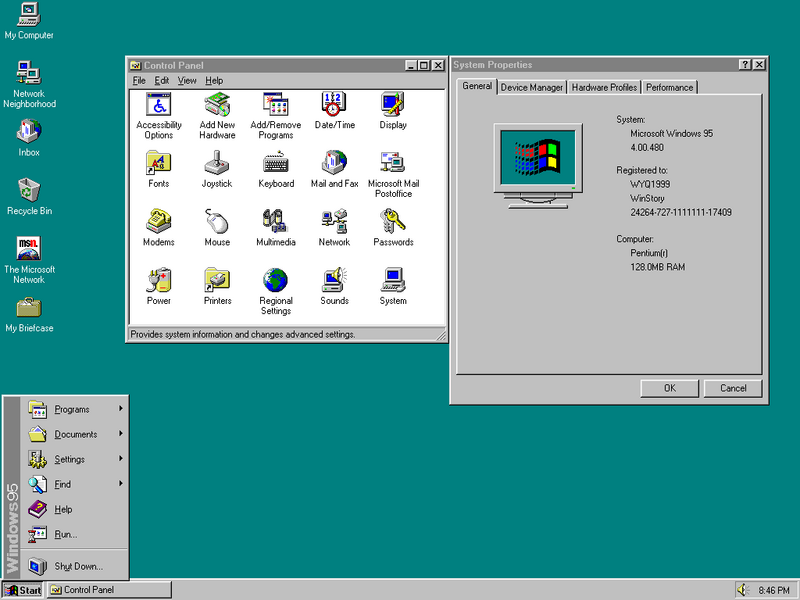 文件:Windows95-4.0.480-Sysdm&Control&StartMenu.png