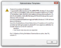 Group Policy Editor Administrative Templates error.