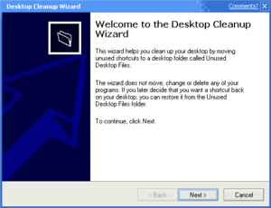 WindowsXP-5.1.2410-DesktopCleanup.png