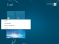 Start screen context menu